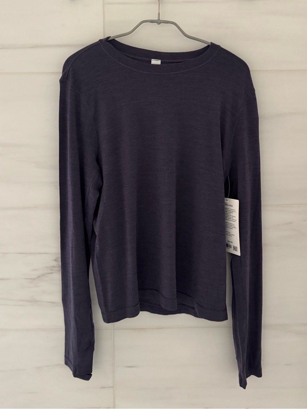 NWT Lululemon Swiftly Wool Long Sleeve Top in Purple Size XL